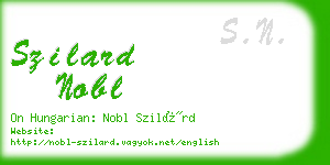 szilard nobl business card